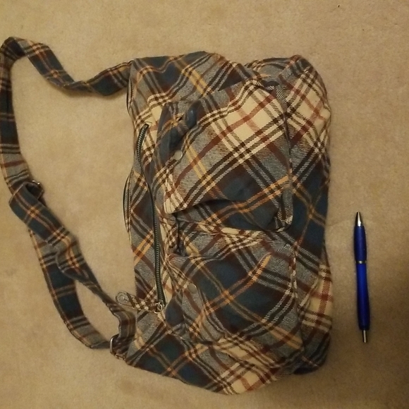 Blue plaid Satchel Y2K Divided - Picture 3 of 5